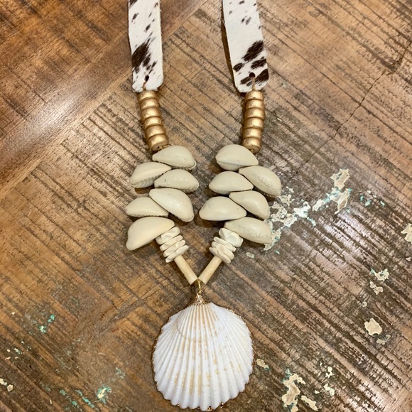 🌾 SALE! Hair on Hide Strap Necklace - Picture 2 of 6